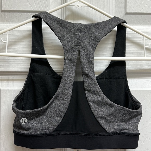 LIKE NEW! Lululemon Invigorate Bra Heathered Black/Black - Picture 6 of 13